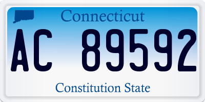 CT license plate AC89592