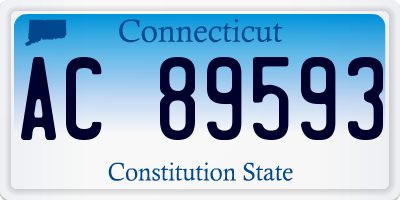 CT license plate AC89593
