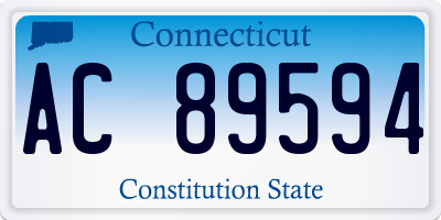 CT license plate AC89594