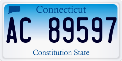 CT license plate AC89597