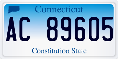 CT license plate AC89605
