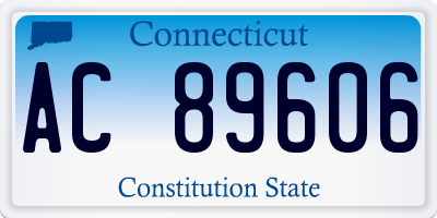 CT license plate AC89606
