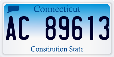 CT license plate AC89613