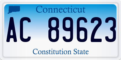 CT license plate AC89623