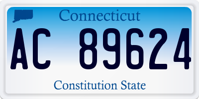CT license plate AC89624
