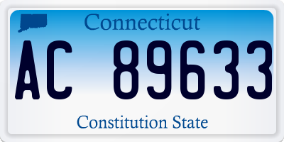 CT license plate AC89633