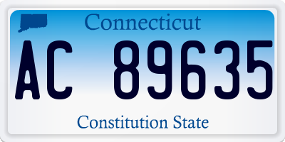 CT license plate AC89635