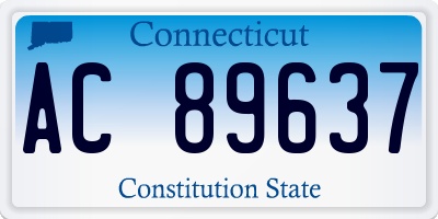 CT license plate AC89637