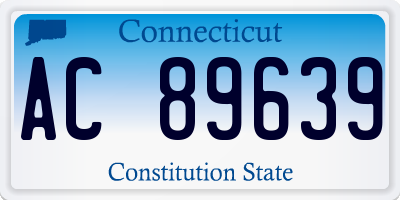 CT license plate AC89639