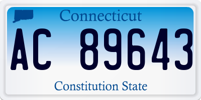 CT license plate AC89643