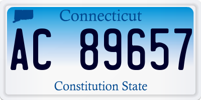 CT license plate AC89657