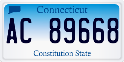 CT license plate AC89668