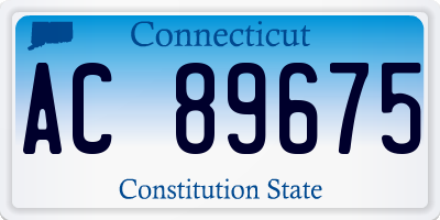 CT license plate AC89675