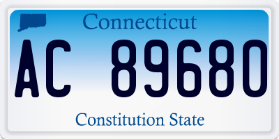 CT license plate AC89680