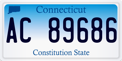 CT license plate AC89686