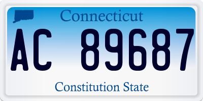 CT license plate AC89687
