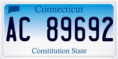 CT license plate AC89692