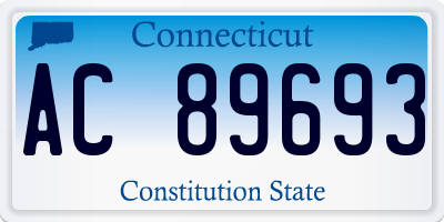 CT license plate AC89693