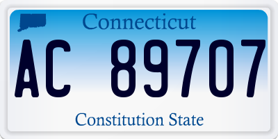 CT license plate AC89707