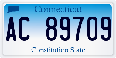CT license plate AC89709