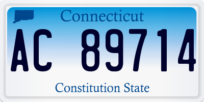 CT license plate AC89714