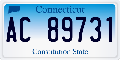 CT license plate AC89731
