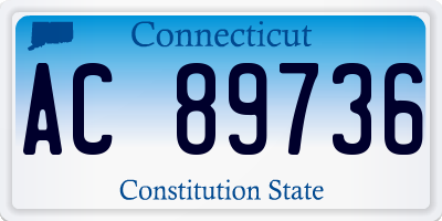 CT license plate AC89736