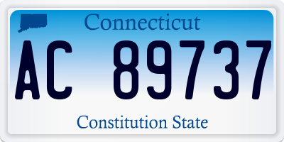 CT license plate AC89737
