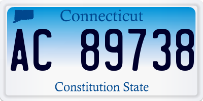 CT license plate AC89738
