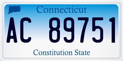 CT license plate AC89751