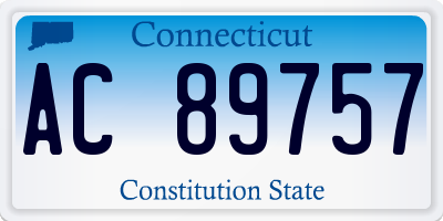 CT license plate AC89757
