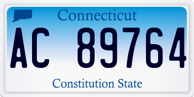 CT license plate AC89764