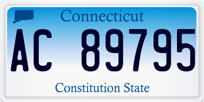 CT license plate AC89795