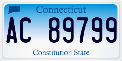 CT license plate AC89799