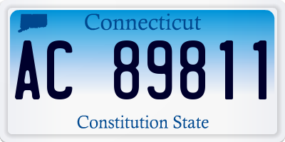 CT license plate AC89811