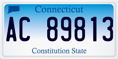 CT license plate AC89813