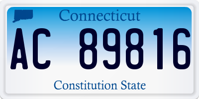 CT license plate AC89816