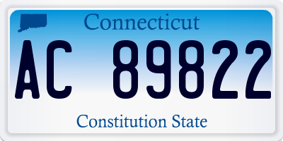 CT license plate AC89822
