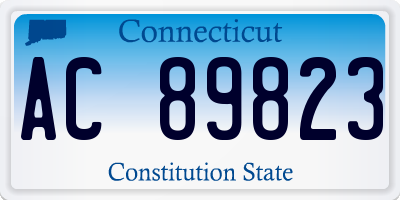 CT license plate AC89823