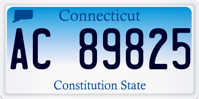 CT license plate AC89825