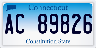 CT license plate AC89826