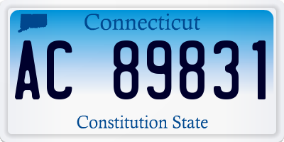 CT license plate AC89831