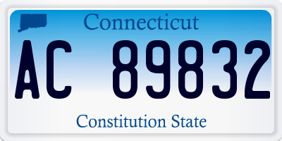 CT license plate AC89832