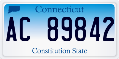 CT license plate AC89842