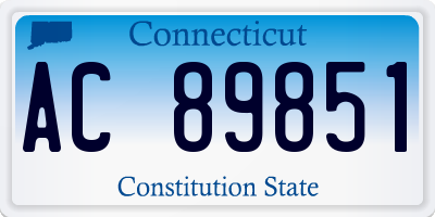 CT license plate AC89851