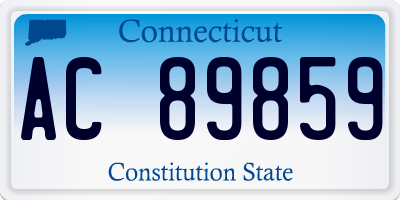 CT license plate AC89859