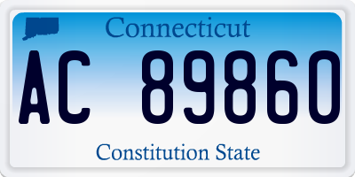 CT license plate AC89860