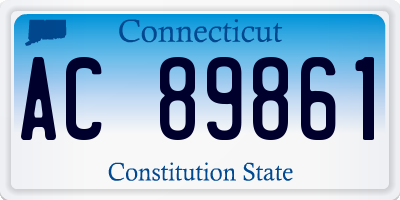 CT license plate AC89861