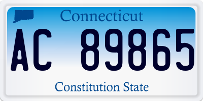 CT license plate AC89865