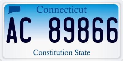 CT license plate AC89866